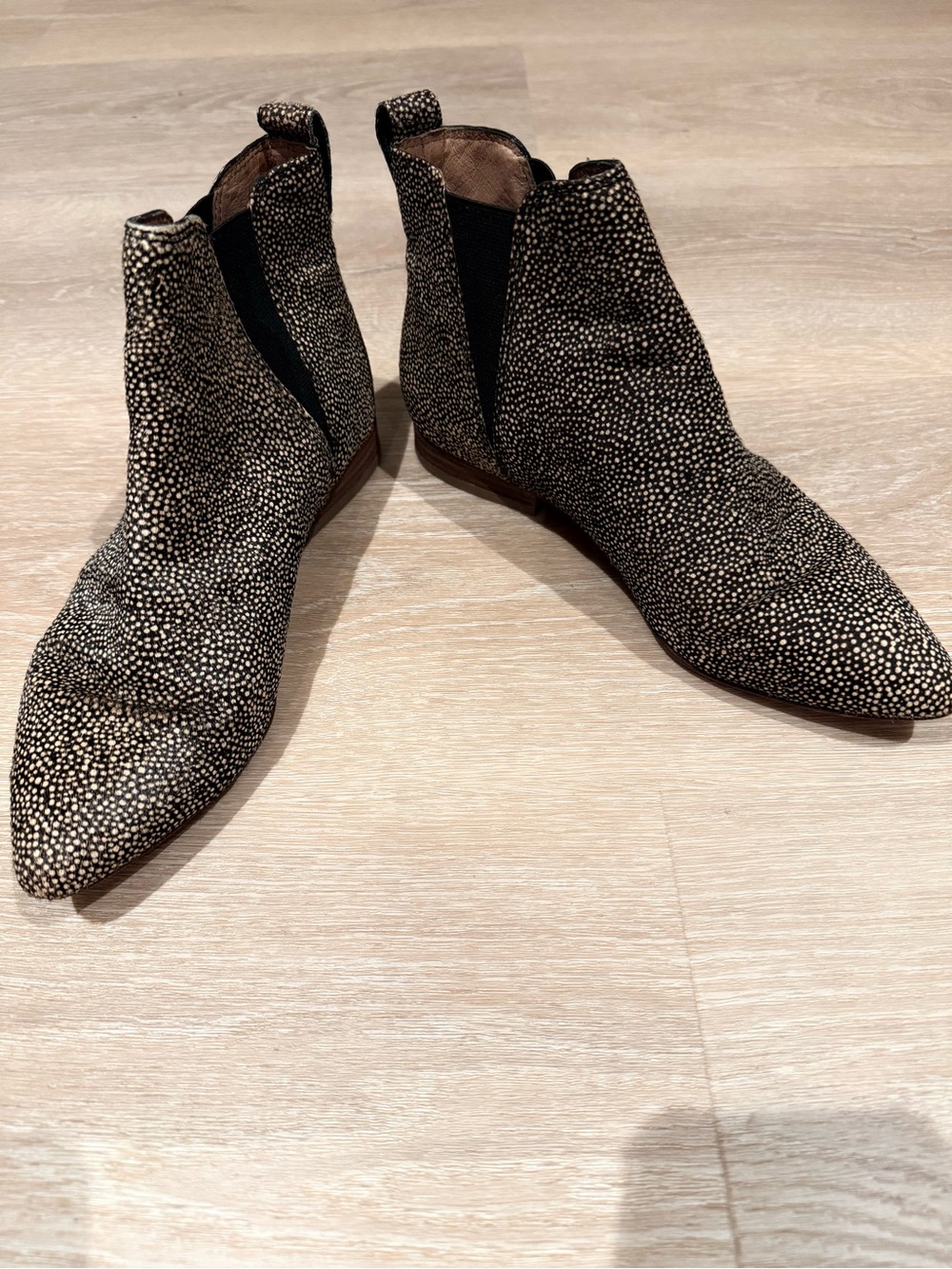 Madewell Nadine Spotted Calf Hair Chelsea Boots